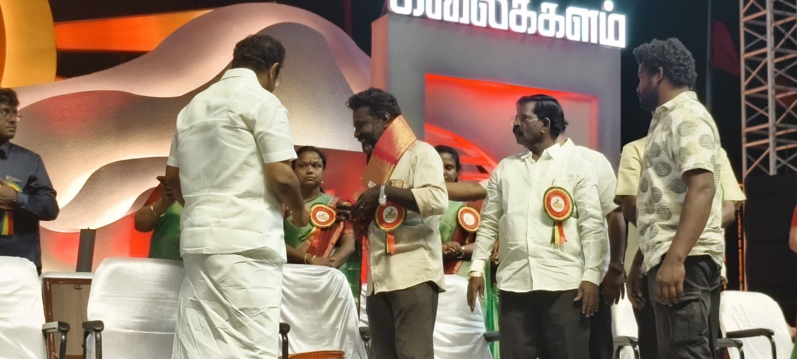 CM M.K. Stalin Stage Honor & Memento Presentation